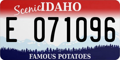 ID license plate E071096