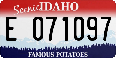 ID license plate E071097