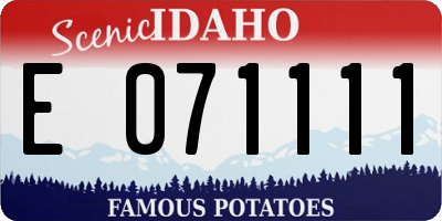ID license plate E071111