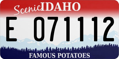 ID license plate E071112