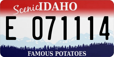 ID license plate E071114