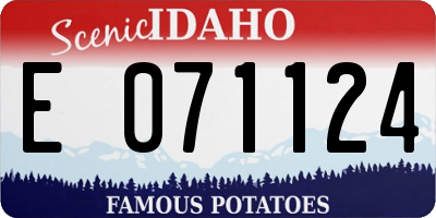 ID license plate E071124