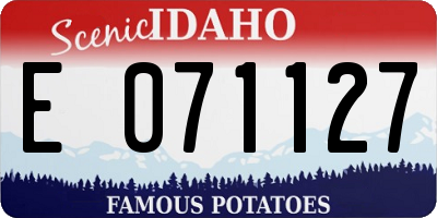 ID license plate E071127