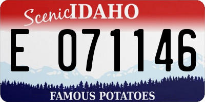 ID license plate E071146