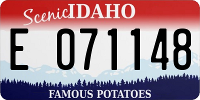 ID license plate E071148