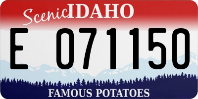 ID license plate E071150
