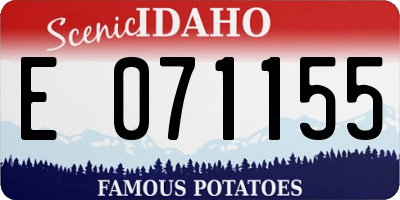 ID license plate E071155