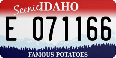 ID license plate E071166