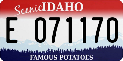 ID license plate E071170