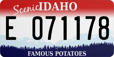 ID license plate E071178