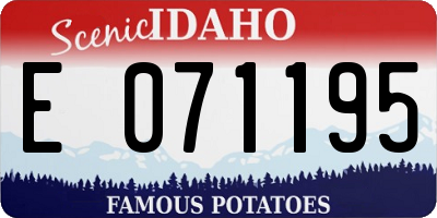 ID license plate E071195