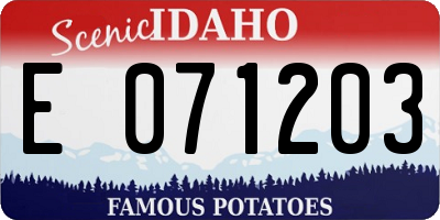ID license plate E071203