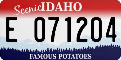 ID license plate E071204