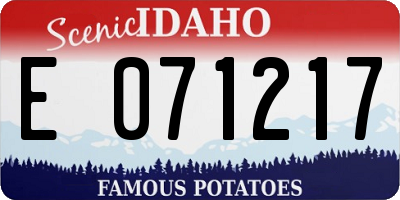 ID license plate E071217