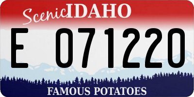 ID license plate E071220