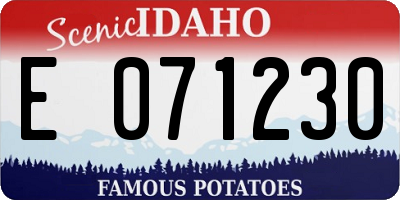 ID license plate E071230