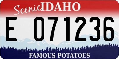 ID license plate E071236