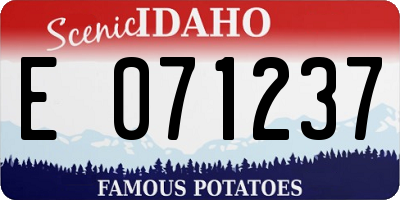 ID license plate E071237