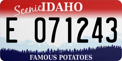 ID license plate E071243