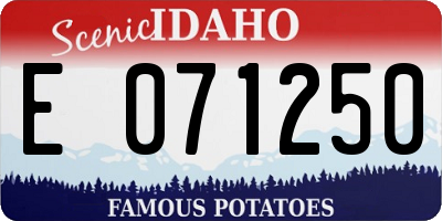 ID license plate E071250