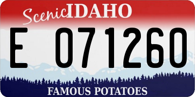 ID license plate E071260