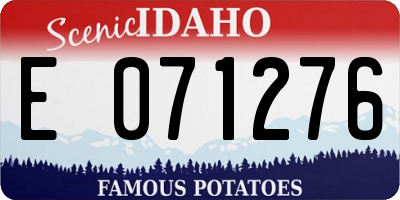 ID license plate E071276