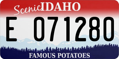 ID license plate E071280