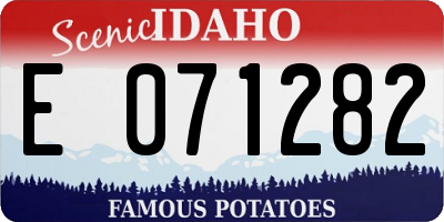 ID license plate E071282