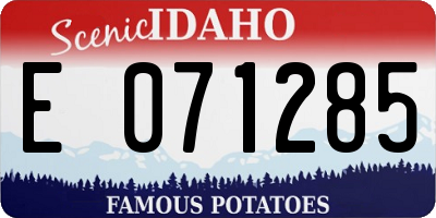 ID license plate E071285