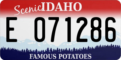 ID license plate E071286