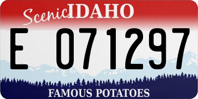 ID license plate E071297
