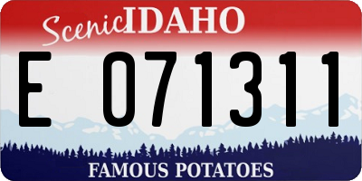 ID license plate E071311