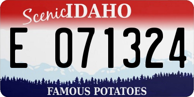 ID license plate E071324