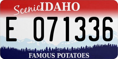ID license plate E071336