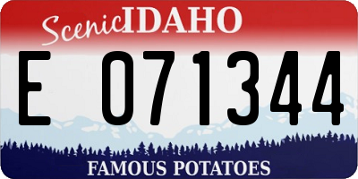 ID license plate E071344