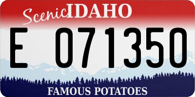 ID license plate E071350