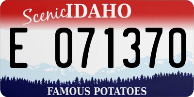 ID license plate E071370