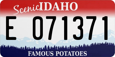ID license plate E071371