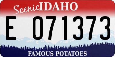 ID license plate E071373