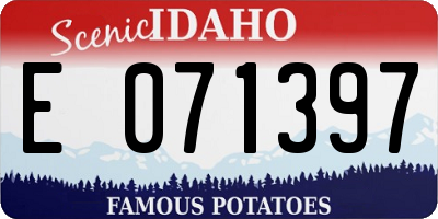 ID license plate E071397