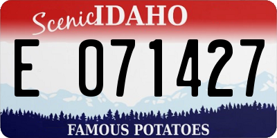 ID license plate E071427