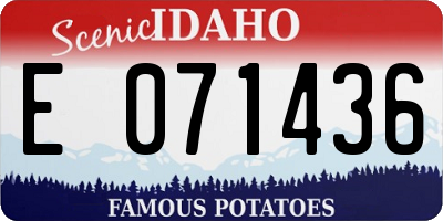 ID license plate E071436