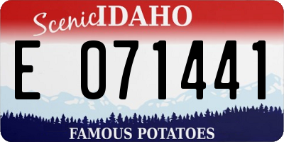 ID license plate E071441