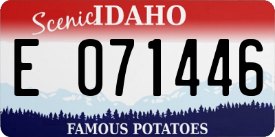 ID license plate E071446