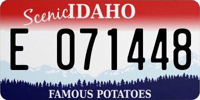 ID license plate E071448