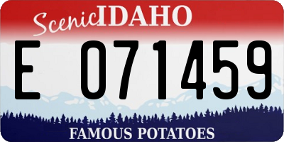 ID license plate E071459