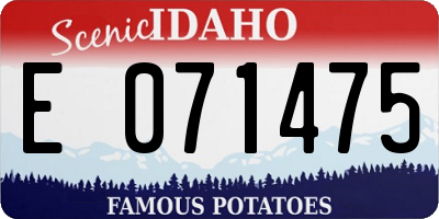 ID license plate E071475