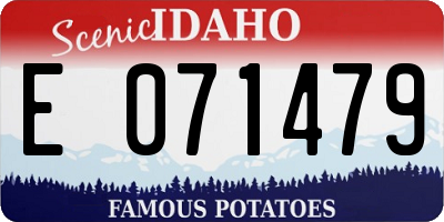 ID license plate E071479
