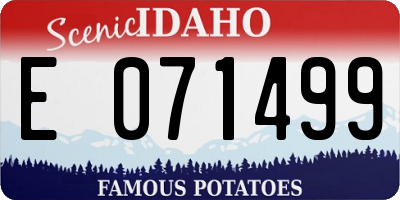 ID license plate E071499