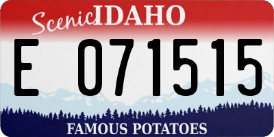 ID license plate E071515